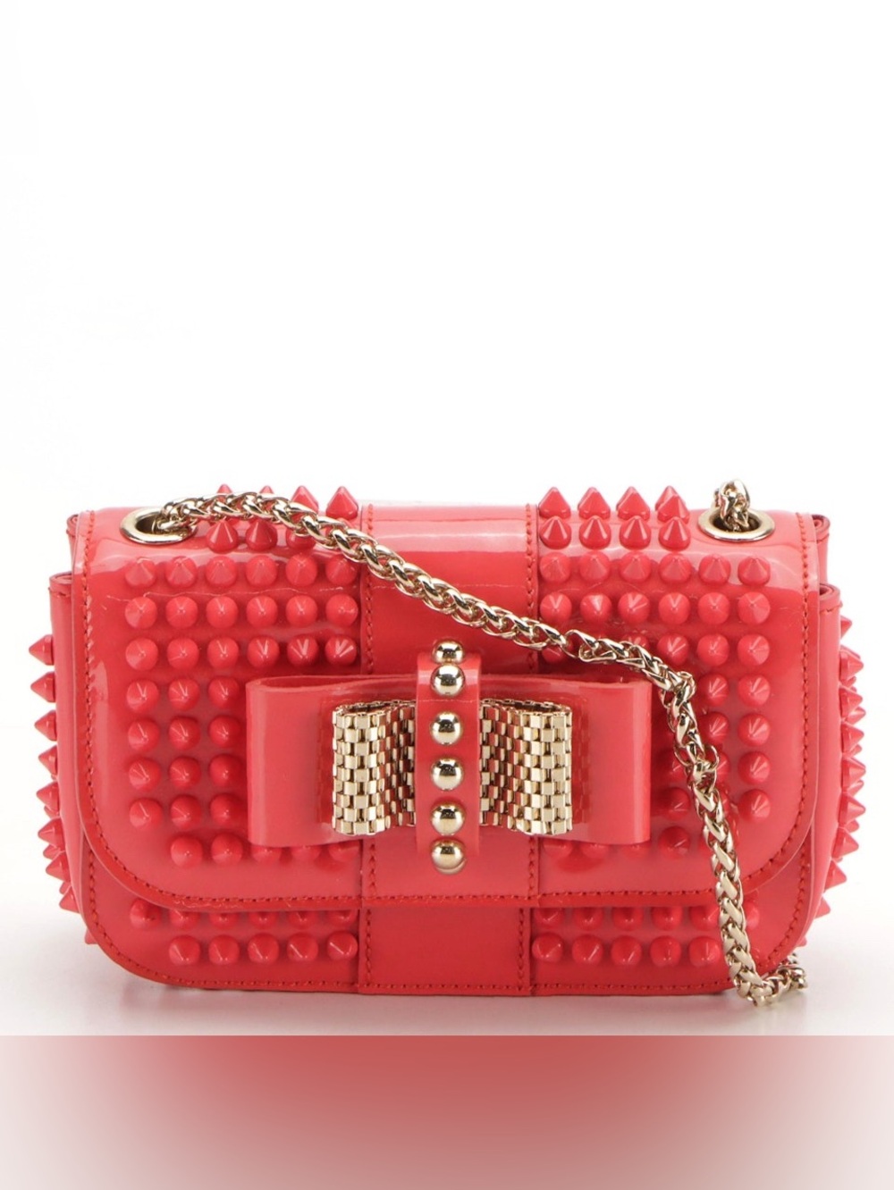 Christian Louboutin Mini Sweet Charity Crossbody Bag with Studded Spikes